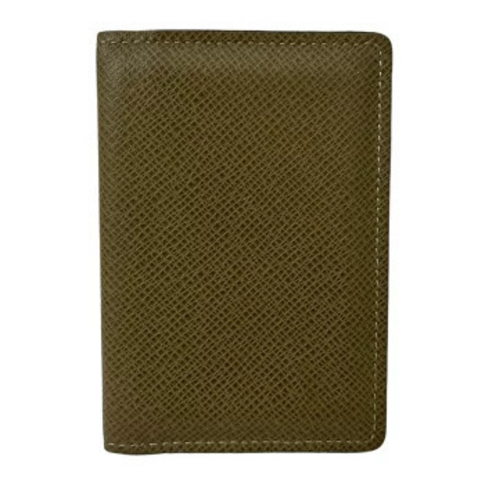 LOUIS VUITTON Organizer Tou Boche Beige Cream Card Case Wallet Pass Taiga